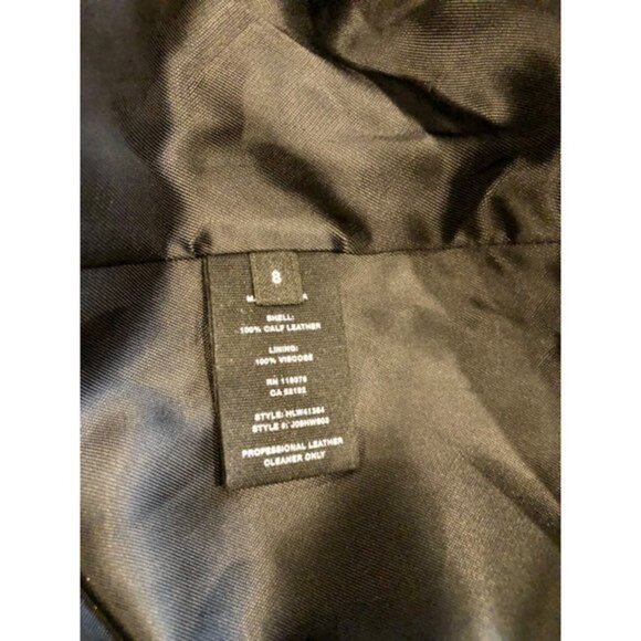 Helmut Lang Open Back black lamb Leather Dress Size 8 - Picture 10 of 12